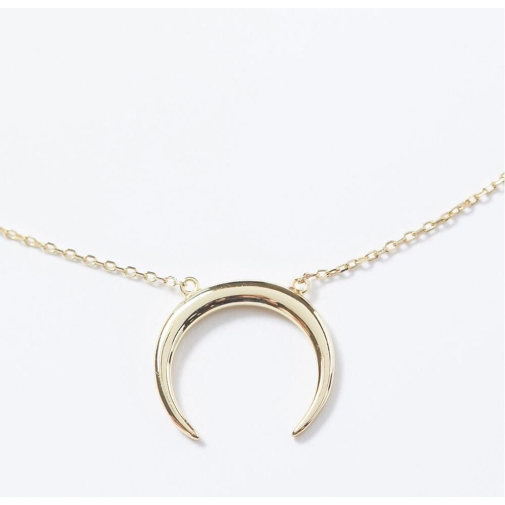Evereve Gold Crescent Pendant necklace